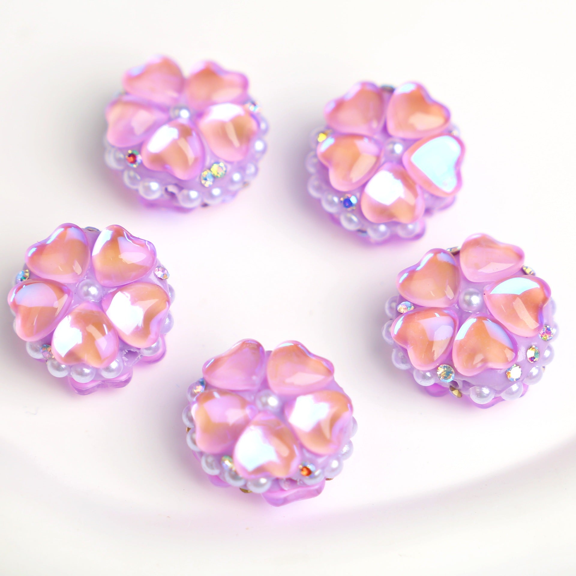 Wholesale 5PCS Crown Opal Tassel Nepalese Perforated Beads